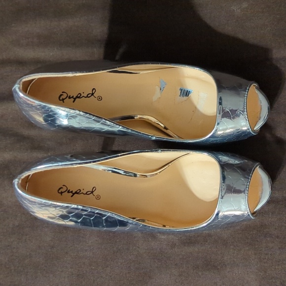 Cupid stacked silver heels - Picture 5 of 6